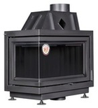 Каминная топка Альфа 700 LB два стекла левая черный шамот