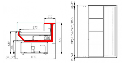Холодильная витрина CARBOMA BAVARIA 2 GC110 VM 1,5-2 0011-9006 динамика