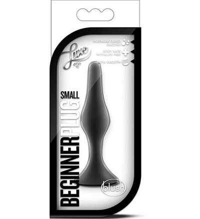 Черная анальная пробка Beginner Plug Small - 8,2 см. (Цвет: черный)