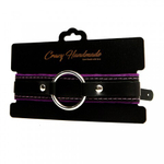 Ошейник с мягкой фиолетовой подкладкой