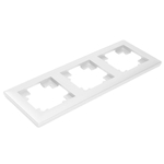 Рамка STEKKER, PFR00-7003-01 3-местная, пластик, серия Катрин, белый 39794