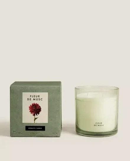ZARA HOME АРОМАТИЧЕСКАЯ СВЕЧА FLEUR DE MUSC (400 Г)