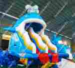 Надувная водная горка для аквапарка к бассейну «Кит» 7,5*7*7,2 м