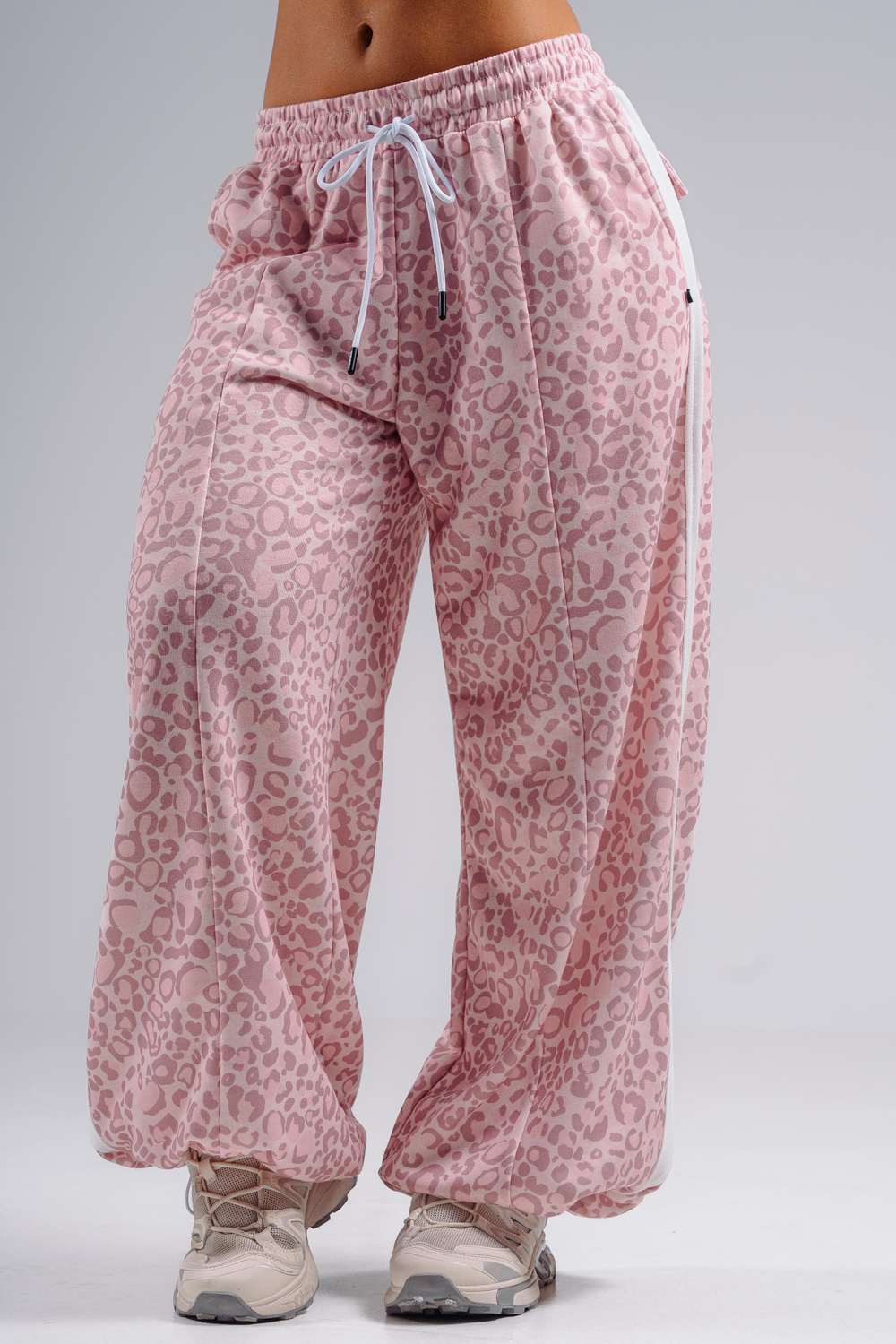 Брюки Baggy Leopard Sweatpants PRIMAL 865 Розовый леопард