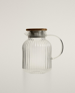 Zara Home кувшин из боросиликатного стекла, цвет прозрачный, 17.8 см