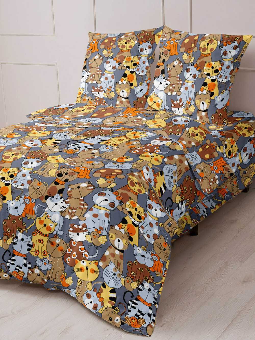 Бязь Шуя 150 см "Котики" (8375-1)