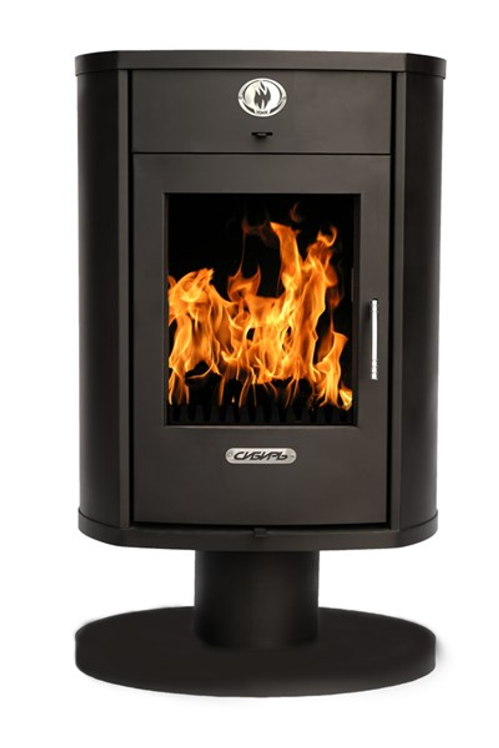 Печь-камин стальная "Сибирь" 10 кВт