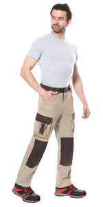 Брюки "СИРИУС-ДЖЕТ Браун" песочные с т.коричневым