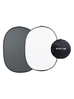 Фон складной на пружине Raylab RF-12 белый/серый 150x200см