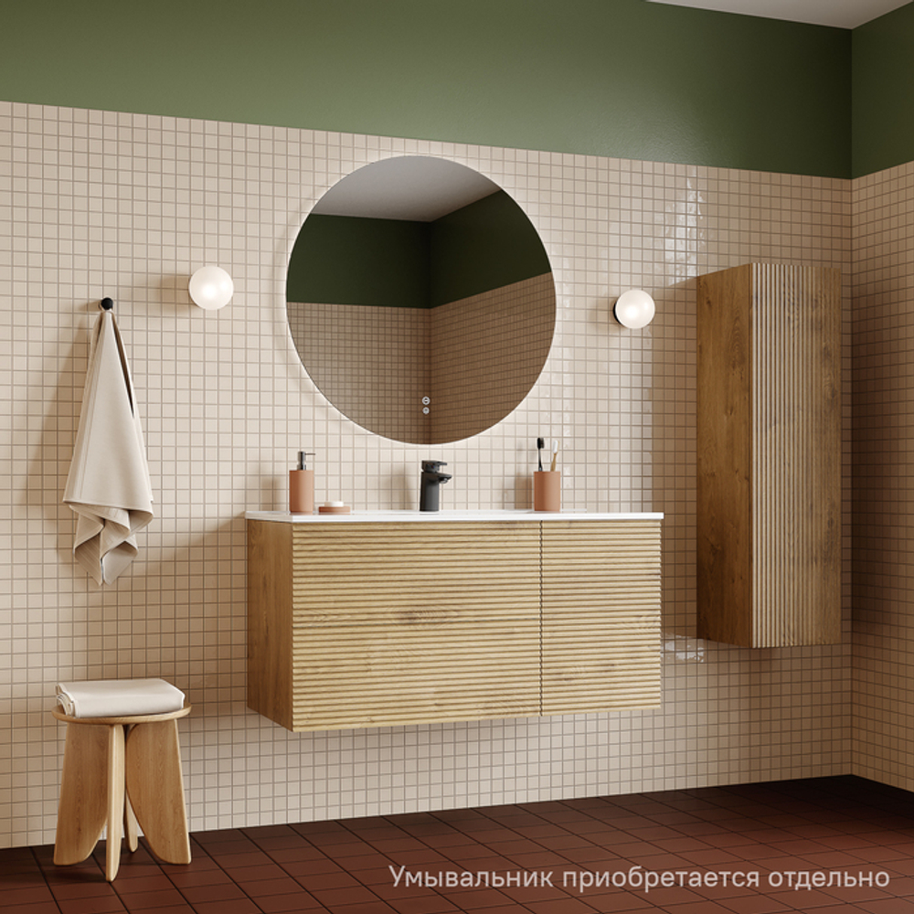 Тумба подвесная IDDIS Bild, 100 см, дуб светлый, BIL10V0i95