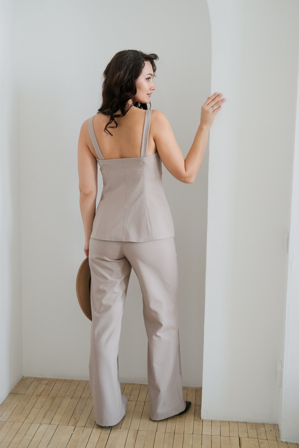 Удлиненный топ-корсаж из вискозы