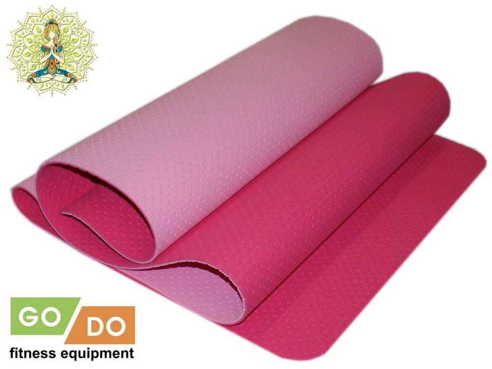 Коврик для йоги и фитнеса перфорированный GO DO :OTPE-6MM  (Розовый)