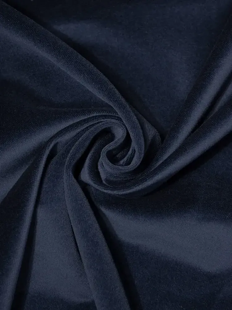 Бархат, 300 г/м2, 100% хлопок, 150 см, т.синий