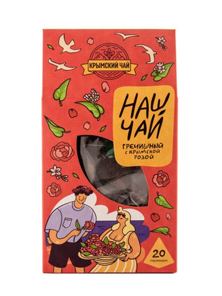 "Наш чай" Гречишный чай с крымской розой (20 пирамидок)