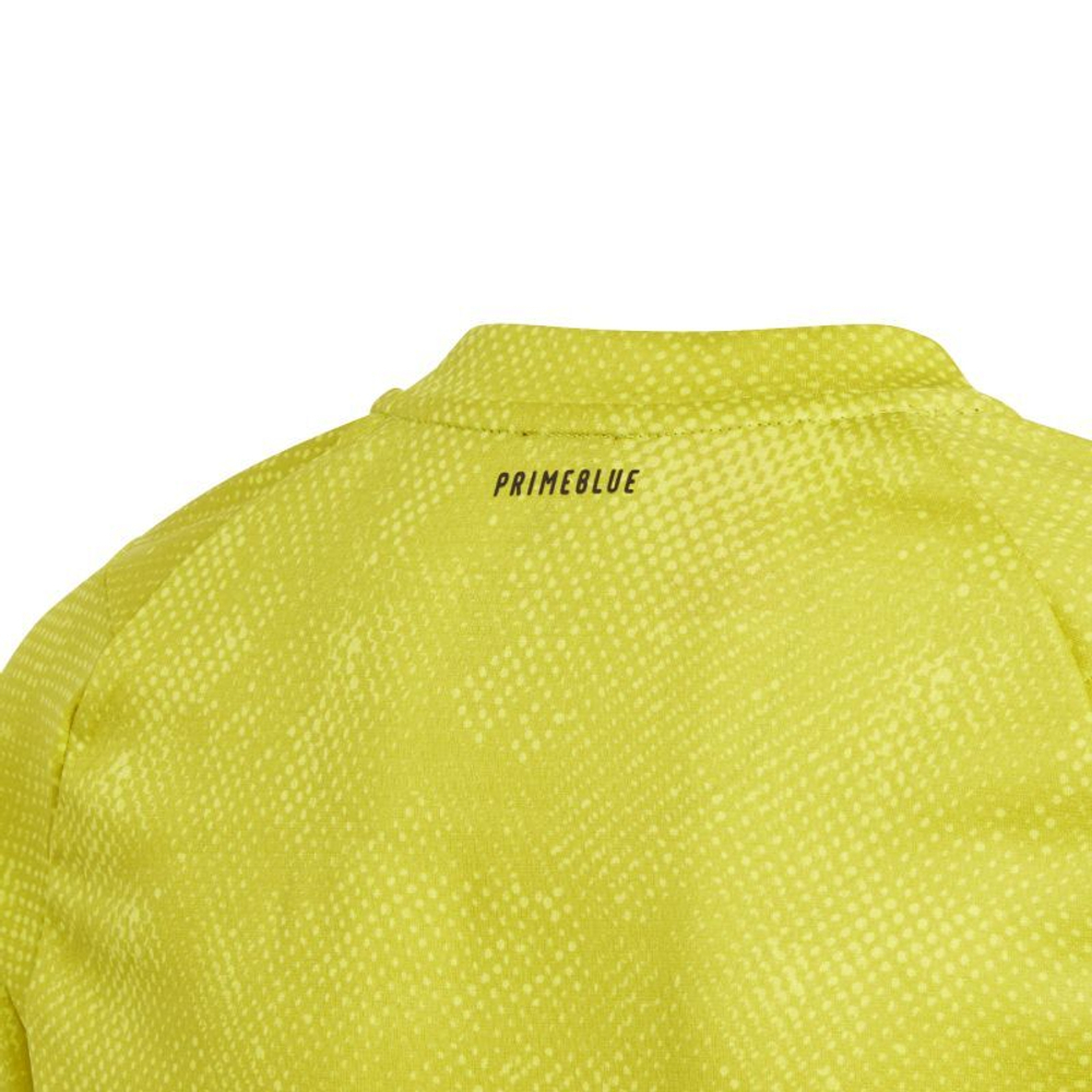 Футболка для мальчика теннисная Adidas Heat Ready Primeblue Freelift Tee - acid yellow/wild pine/white