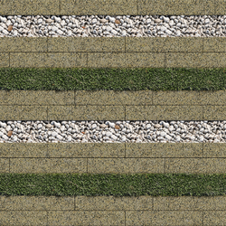 Тротуарная плитка ГАЗОННАЯ РЕШЕТКА - Гранит+ Желтый с черным