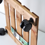 Подставка для цветов напольная на колесиках Флорэль деревянная в стиле рустик (состаренный), квадратная, браун