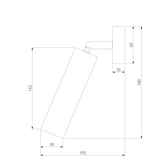 20128/1 LED / настенный светильник / белый/черный