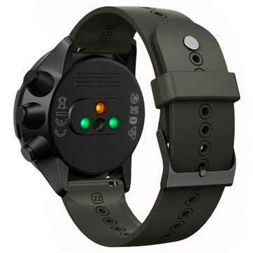 Ремешок 24 мм Elegant для Suunto 9 Baro, Suunto 7, Suunto Spartan Sport силиконовый (Черный/хаки)