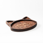 Менажница деревянная из сибирского кедра для подачи блюд и закусок с гравировкой "ЖИЗНЬ ПРЕКРАСНА". MG121