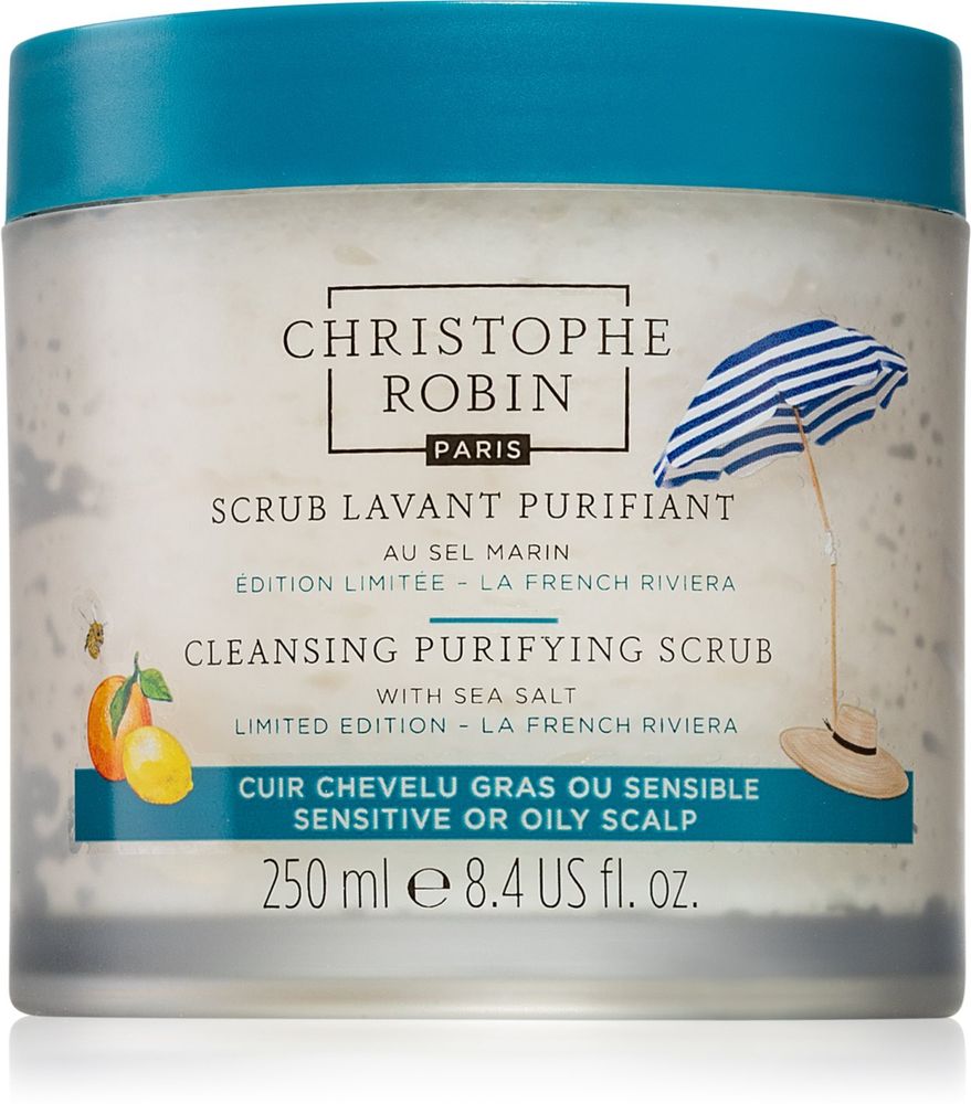 Christophe Robin Cleansing Purifying Scrub with Sea Salt La French Riviera - очищающий шампунь с эффектом пилинга /  edycja limitowana 250  ml  / GTIN 5060746525484