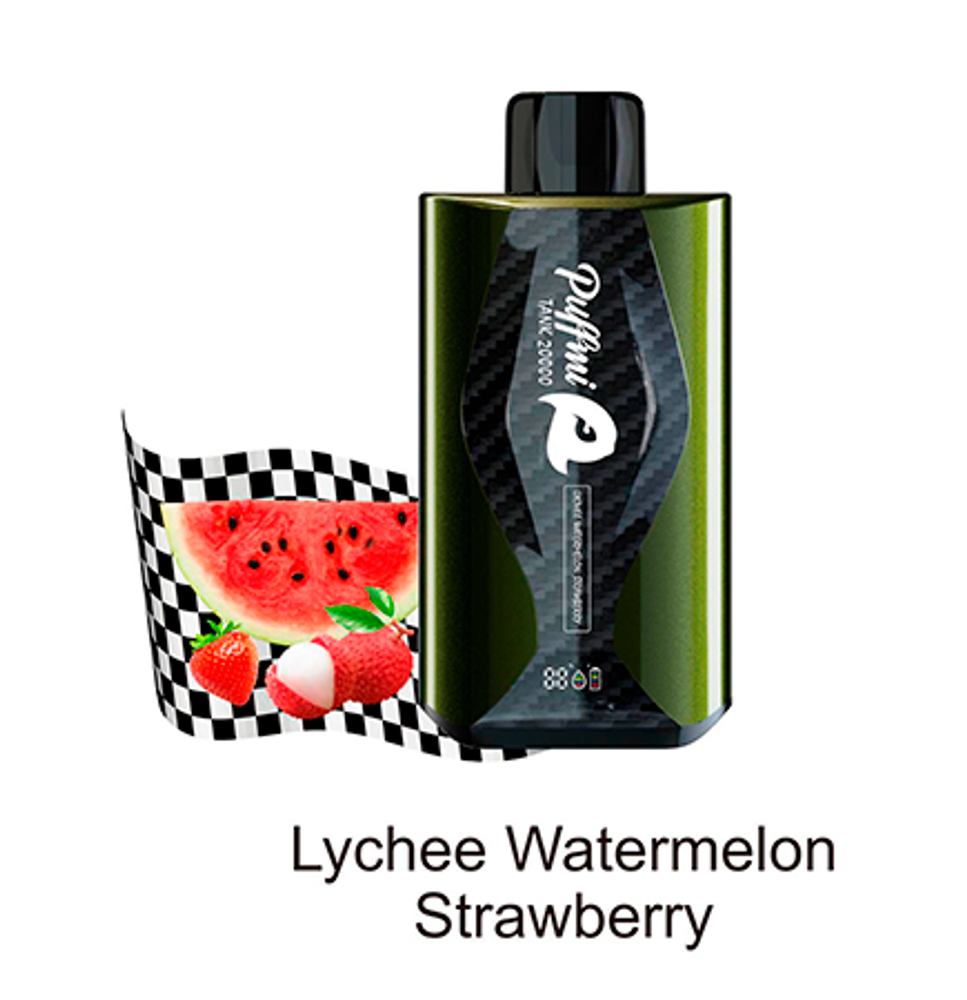 Puffmi 20000 Lychee watermelon strawberry - Личи-арбуз-клубника купить в Москве с доставкой по России