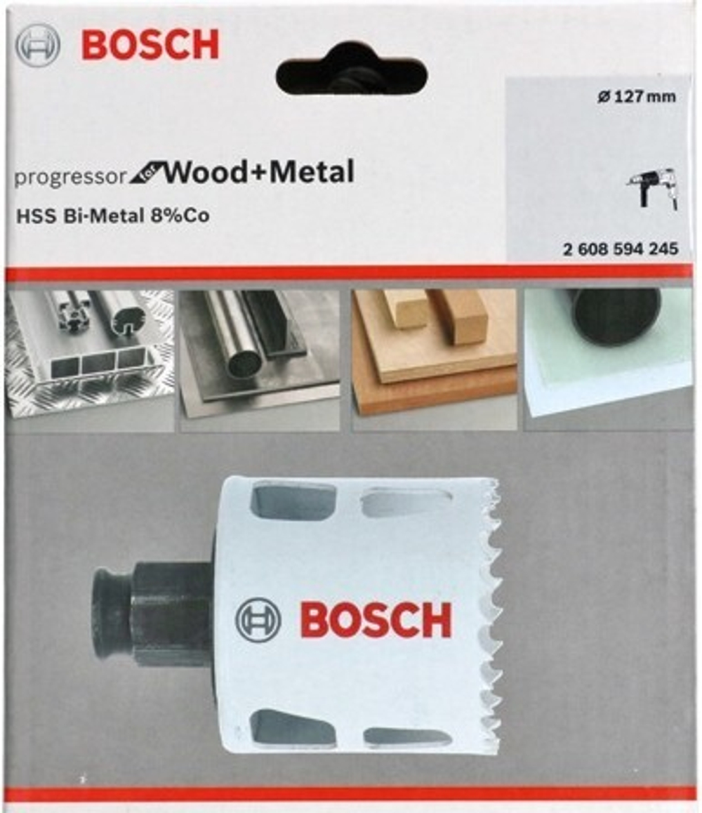 Биметаллическая коронка BOSCH BiM PROGRESSOR 127 mm, NEW