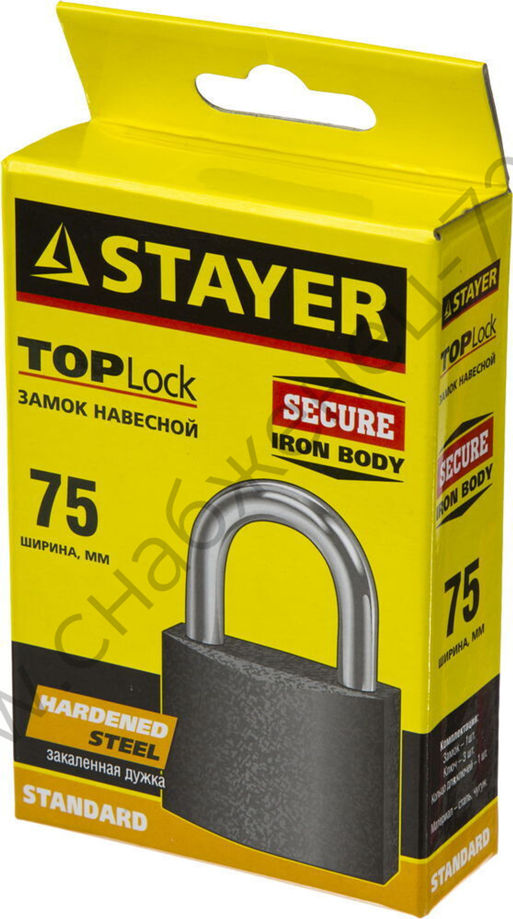 STAYER 75 мм, навесной замок (37160-75)