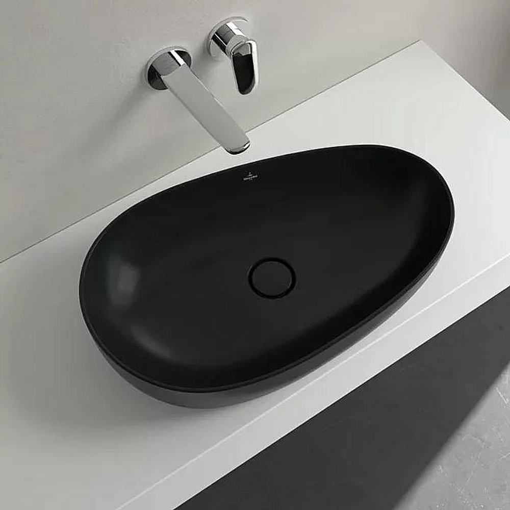 Раковина накладная Villeroy&Boch Antao 65 4A7465R7 черная матовая