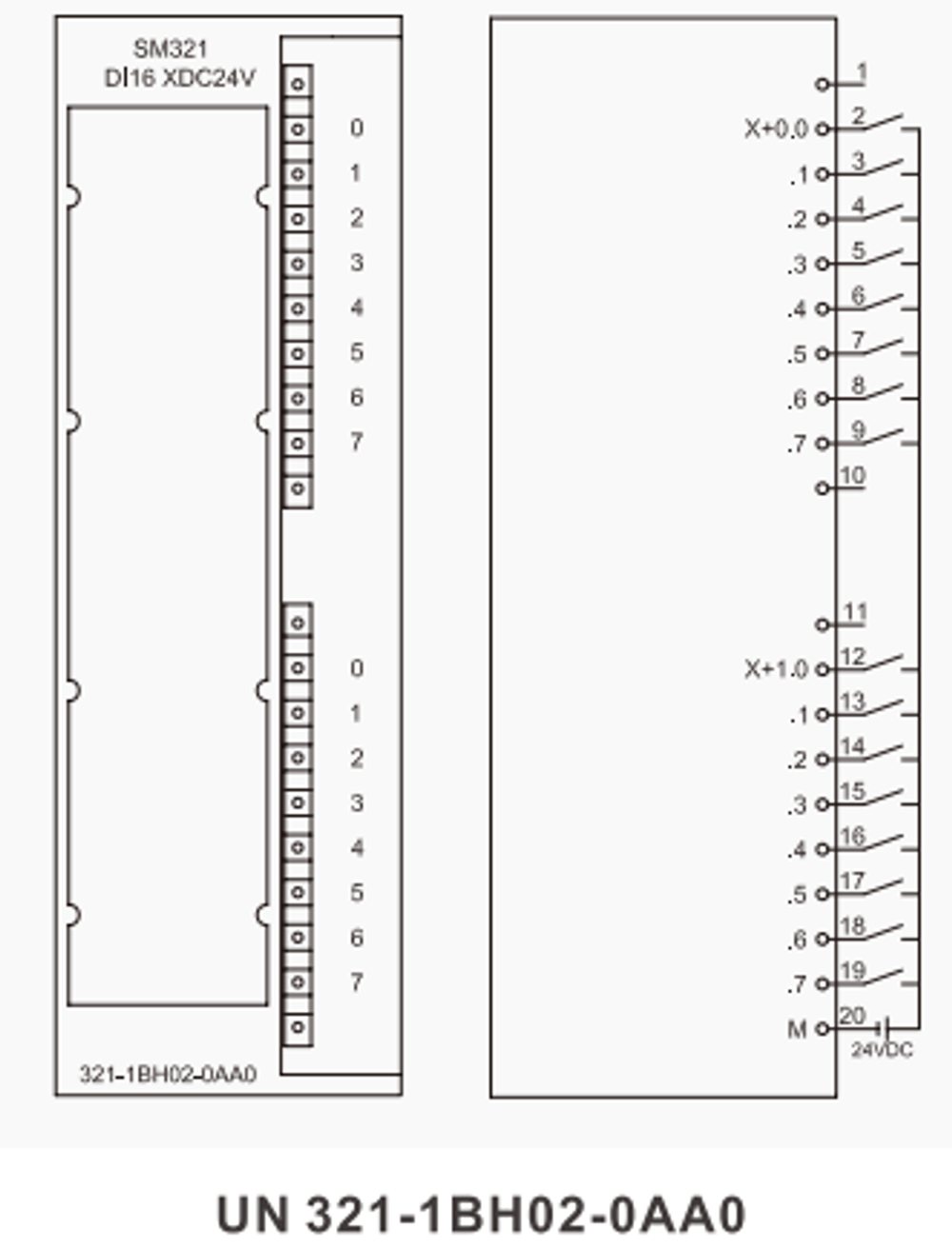 UN 321-1BH02-0AA0 МОДУЛЬ ВВОДА ДИСКРЕТНЫХ СИГНАЛОВ SM321 16DI,DC 24V, NPN