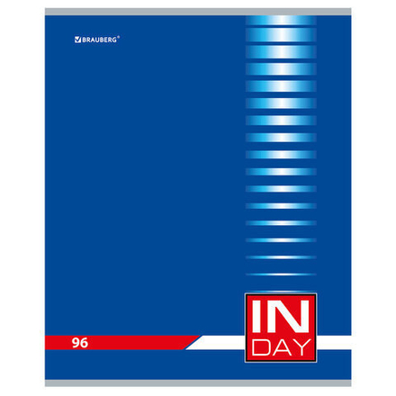 Тетрадь А5, 96 л., BRAUBERG, клетка, обложка картон, "INDAY", 400522, 1шт