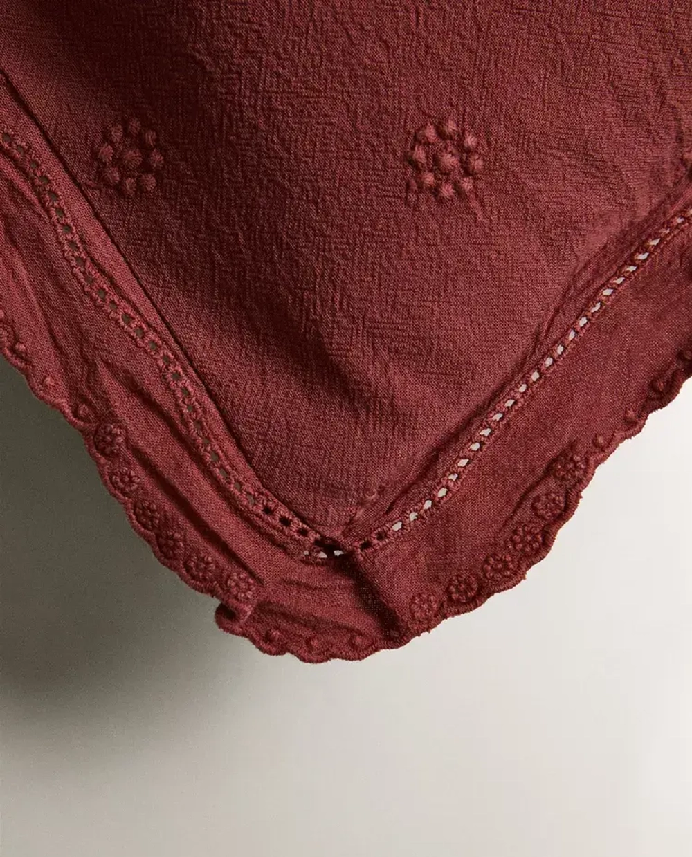 ZARA HOME НАВОЛОЧКА ДЛЯ ДЕКОРАТИВНОЙ ПОДУШКИ ДЛЯ ДЕТЕЙ С ВЫШИВКОЙ, КРАСНОВАТО-КОРИЧНЕВЫЙ