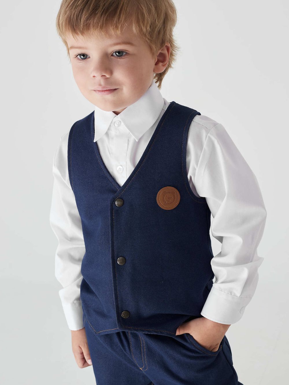 Жилет из джинскота "Джинс"