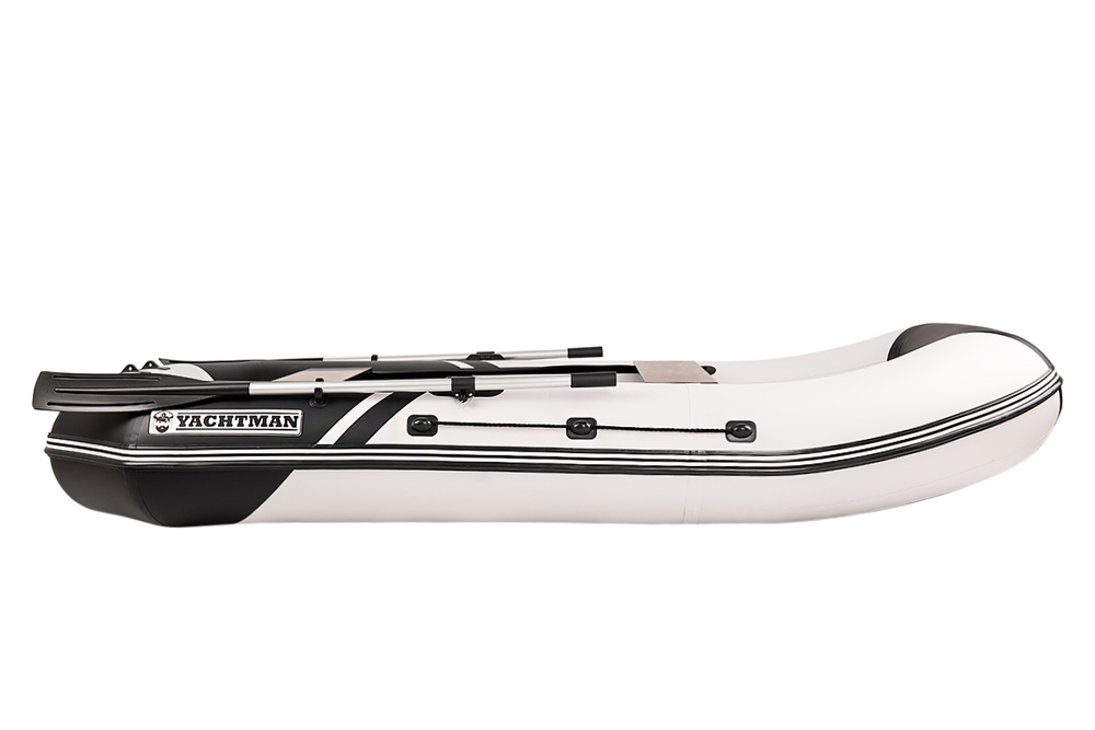 YACHTMAN-280 МНД НАДУВНОЕ ДНО (Яхтман) белый-черный (лодка ПВХ с усилением)