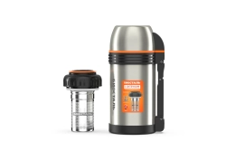 Термос универсальный с ручкой, Biostal, 1,2л, титан