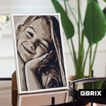 Алмазная фотомозаика QBRIX Vintage - Пксель-арт, собери свою цветную картину по фото из кристаллов и страз