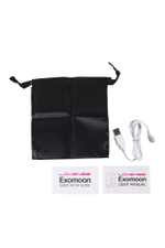 Мини-вибратор в форме помады Exomoon - 8,8 см. (Цвет: черный)