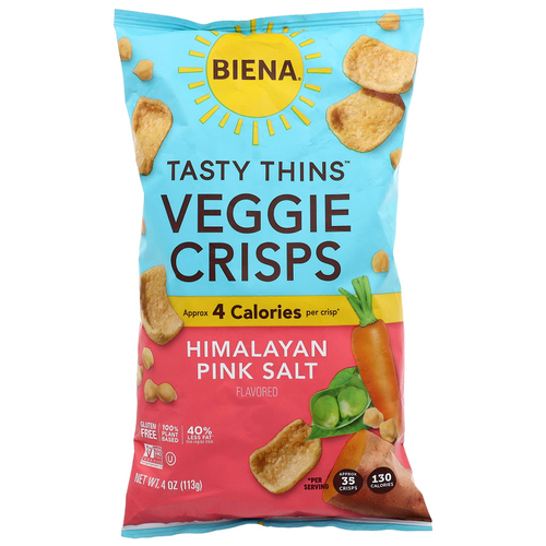 BIENA, Tasty Thins™ Veggie Crisps, Himalayan Pink Salt, 4 oz (113 g)