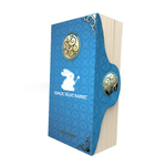 Голубой вибратор с рельефом и клиторальным зайчиком MAGIC TALES BLUE RABBIT - 24 см. (Цвет: голубой)