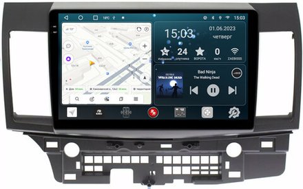 Магнитола для Mitsubishi Lancer X 2007-2016 - RedPower 037 Android 10, QLED+2K, ТОП процессор, 6Гб+128Гб, CarPlay, SIM-слот