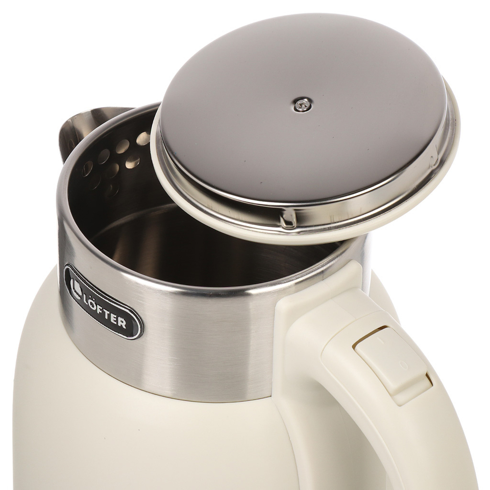 Чайник электрический Lofter, CX-K224-18W, бел, 1.6 л, 1500 Вт, ск нагр элем, пластик