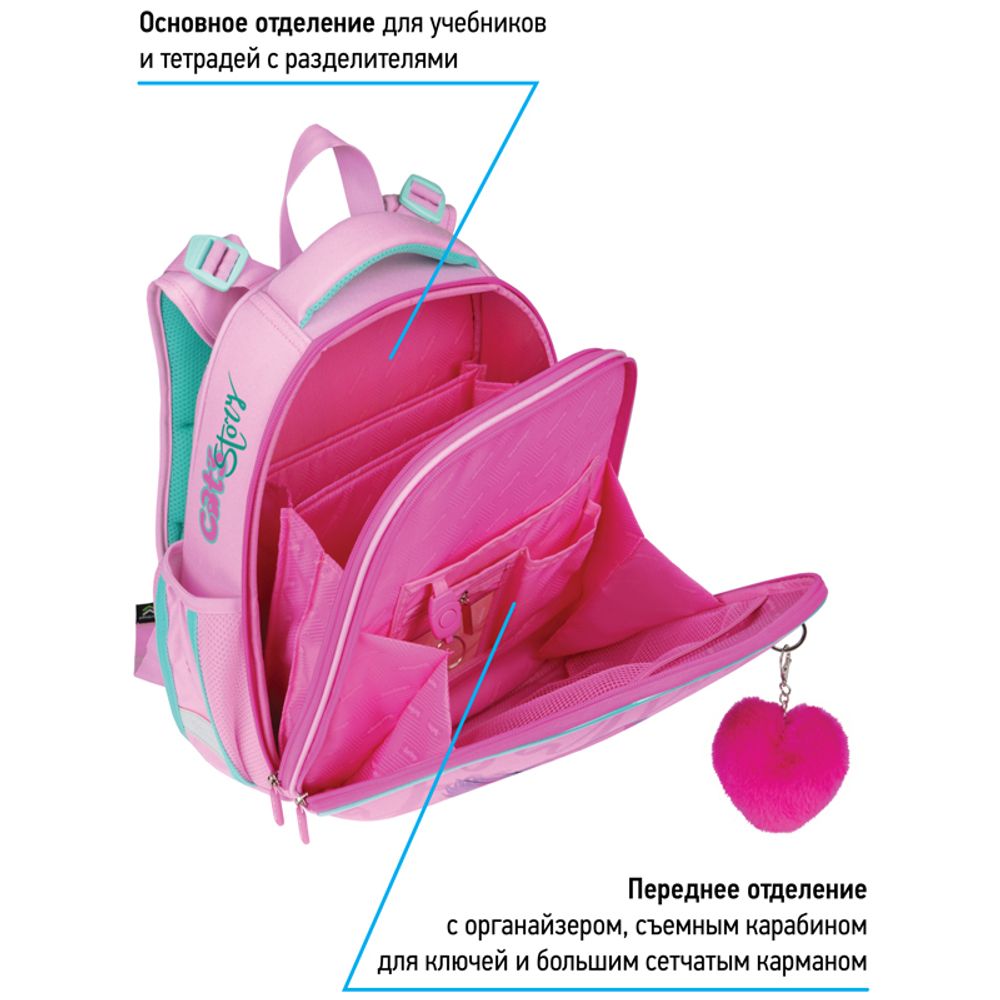 Ранец Berlingo Expert Princess cat 37*28*16см, 2 отд., с анатомической спинкой