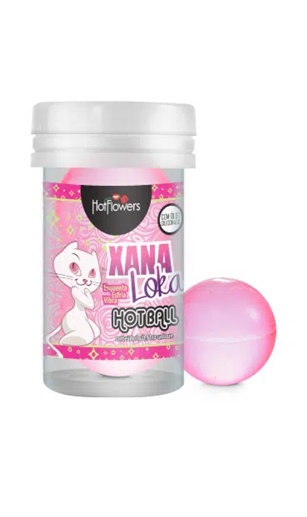 HotFlowers HOT BALL XANA LOKA - Лубрикант на силиконовой основе с эффектом вибрации.