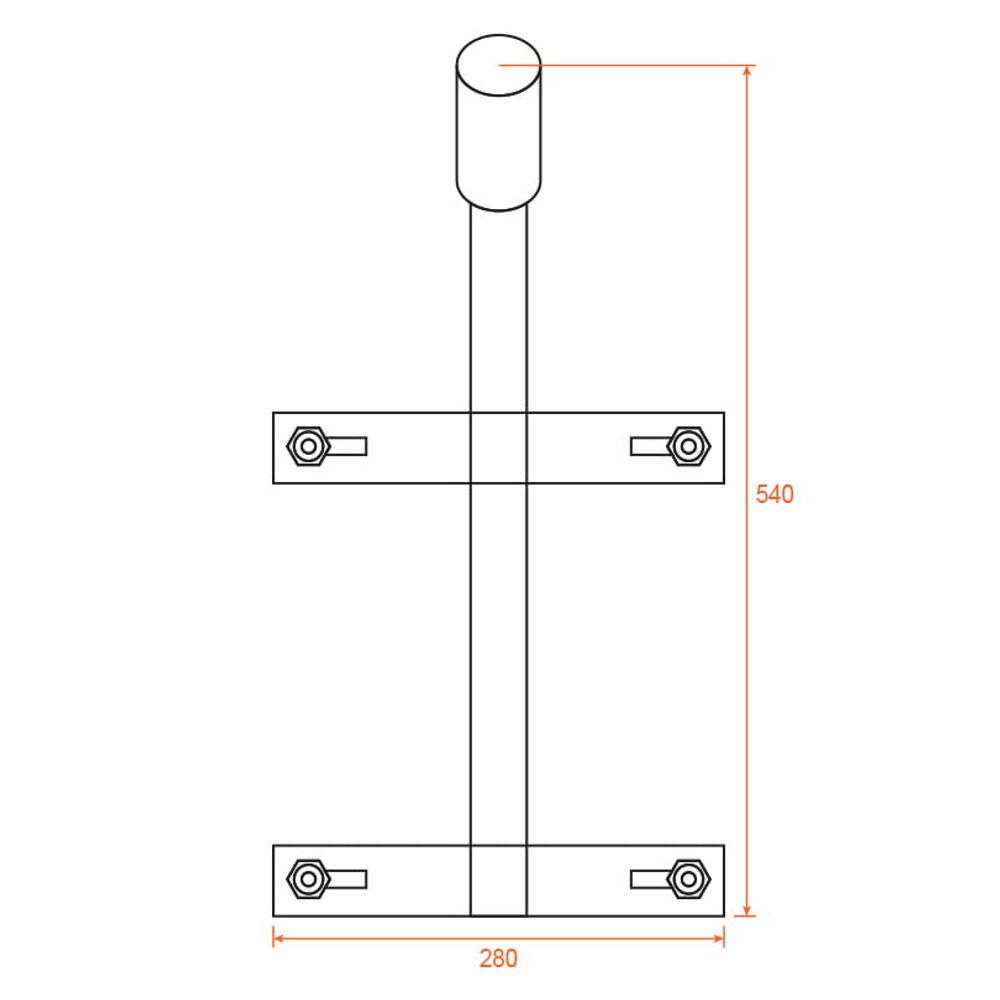 Кронштейн приставной для консольного светильника К1П-0,35-0,5-2-0,12х0,6-С
