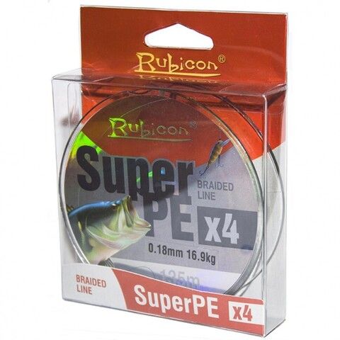 Шнур плетеный Rubicon Super PE 4x 0,30мм 135м Gray 490135GY-030