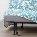 Диван 2-местный - IKEA LYCKSELE LÖVÅS/ЛИКСЕЛЕ ЛЕВОС ИКЕА, 87х100х142 см, белый/голубой