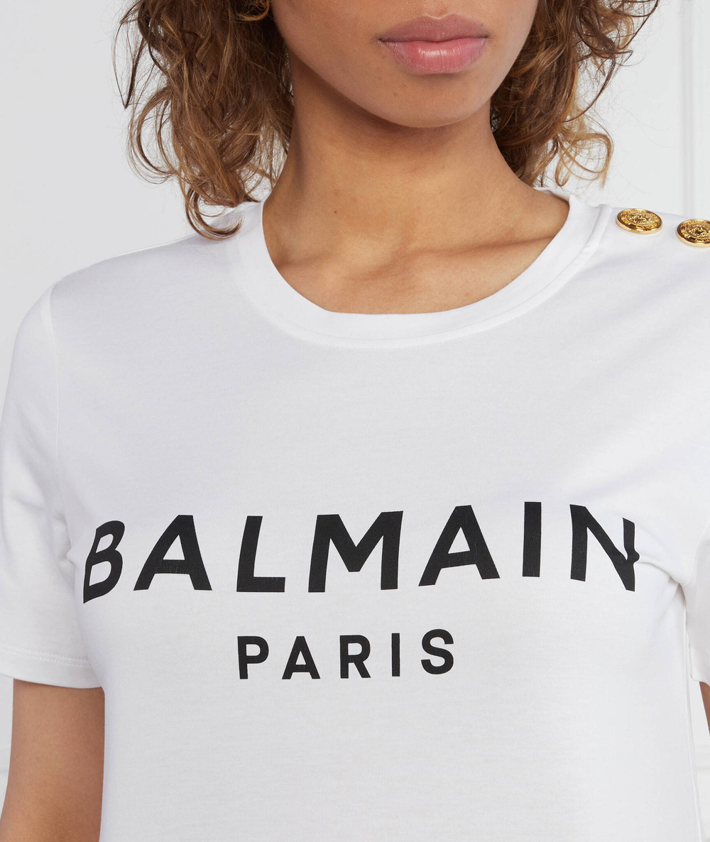 Футболка PRINTED Balmain - белый(BF1EF005 BB02)