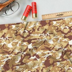 Ткань шифон коричневый милитари