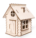 Деревянный конструктор, набор для творчества Lemmo Кошкин домик