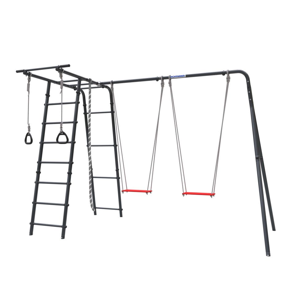 ROMANA Полянка Плюс 2 (антрацит) (с фанерными качелями)